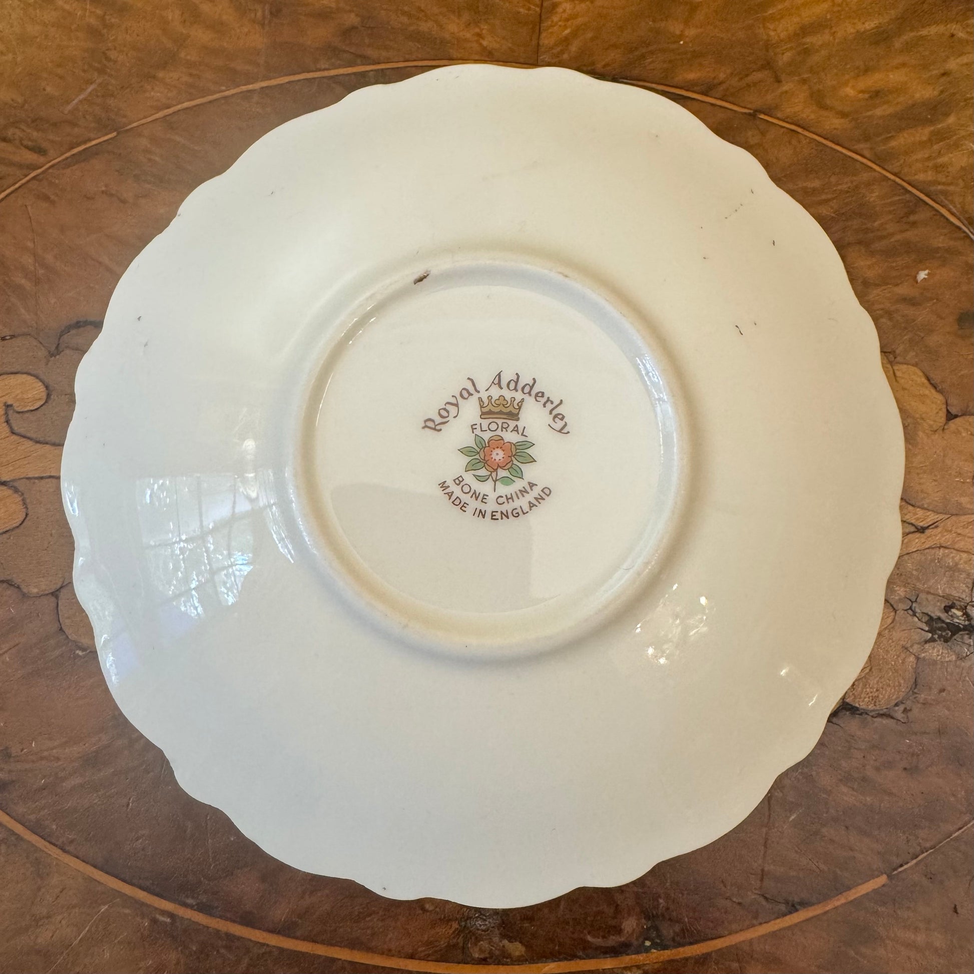 Vintage Royal Adderley Pink Rose Print Dish 