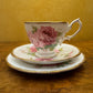 Vintage Royal Albert American Beauty Tea Cup Trio Set 