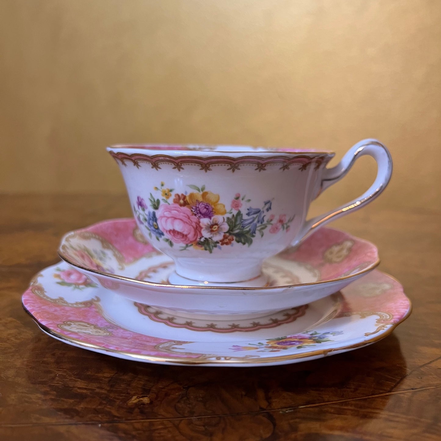 Vintage Royal Albert Lady Carlyle Tea Cup Trio Set 