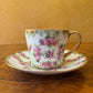 Vintage Royal Bayreuth Green Floral Print Demitasse Cup & Saucer 