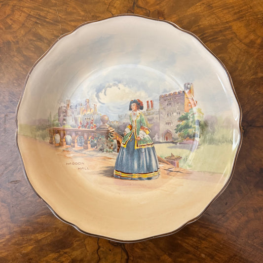 Vintage Royal Doulton Historic England Dorothy Vernon Haddon Hall Bowl 