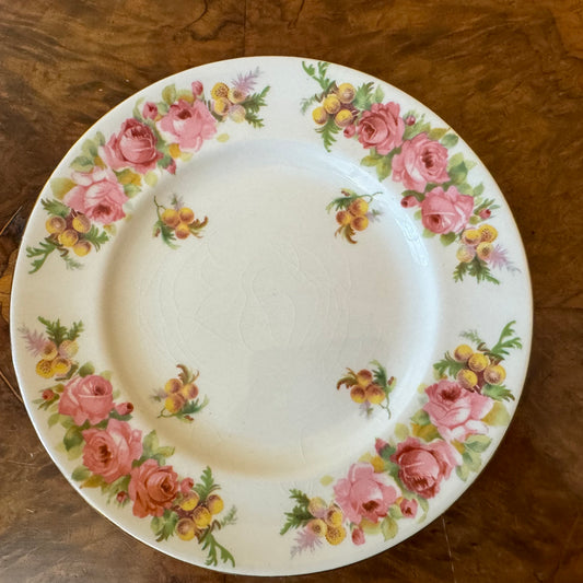 Vintage Royal Doulton Roses & Wattle Print Side Plate 