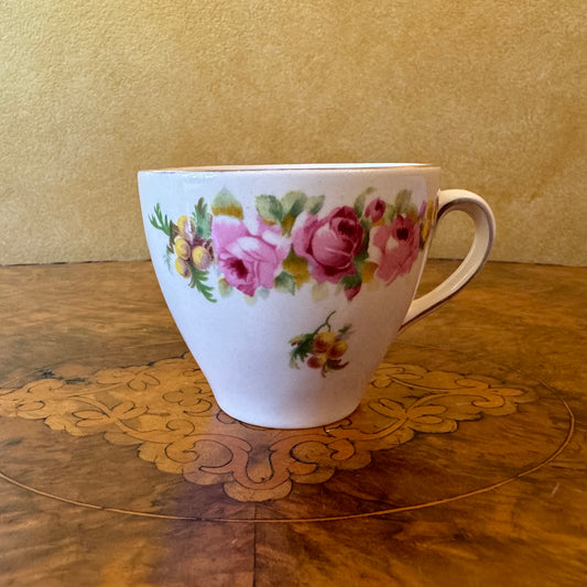 Vintage Royal Doulton Roses & Wattle Print Tea Cup