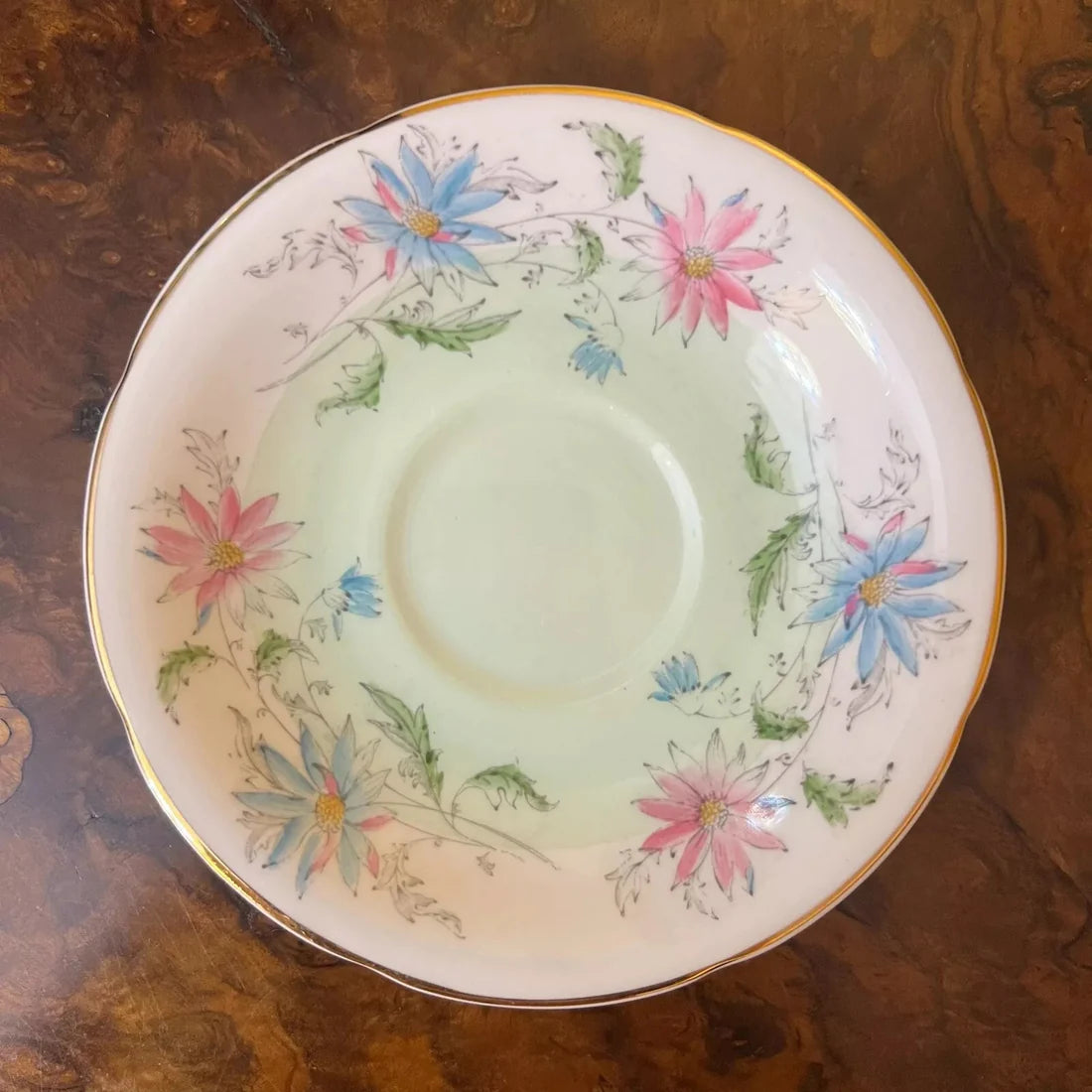 Vintage 1960s Royal Grafton Summer's Day Small Tea Cup & Saucer Set Of 6