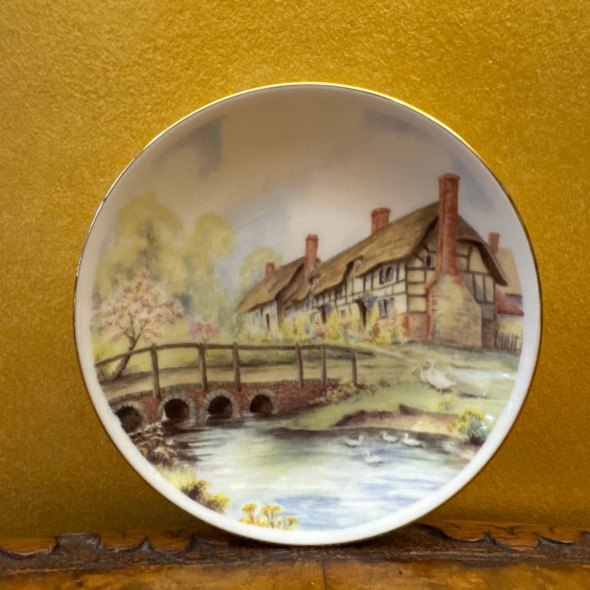Vintage Royal Kent Cottage Scene Plate Dish