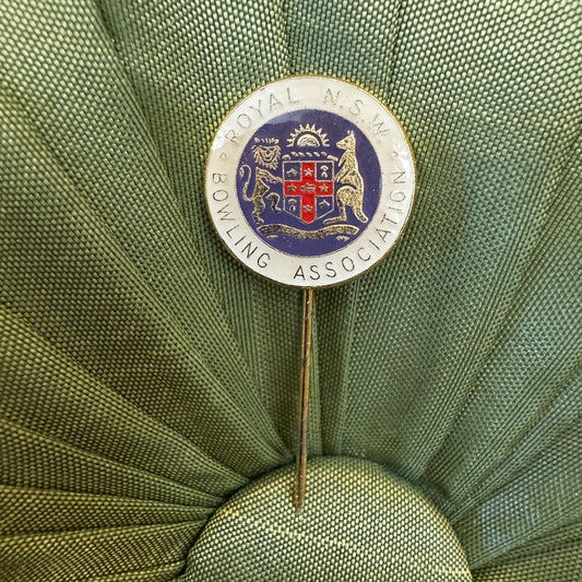 Vintage Royal NSW Bowling Association Enamel Pin