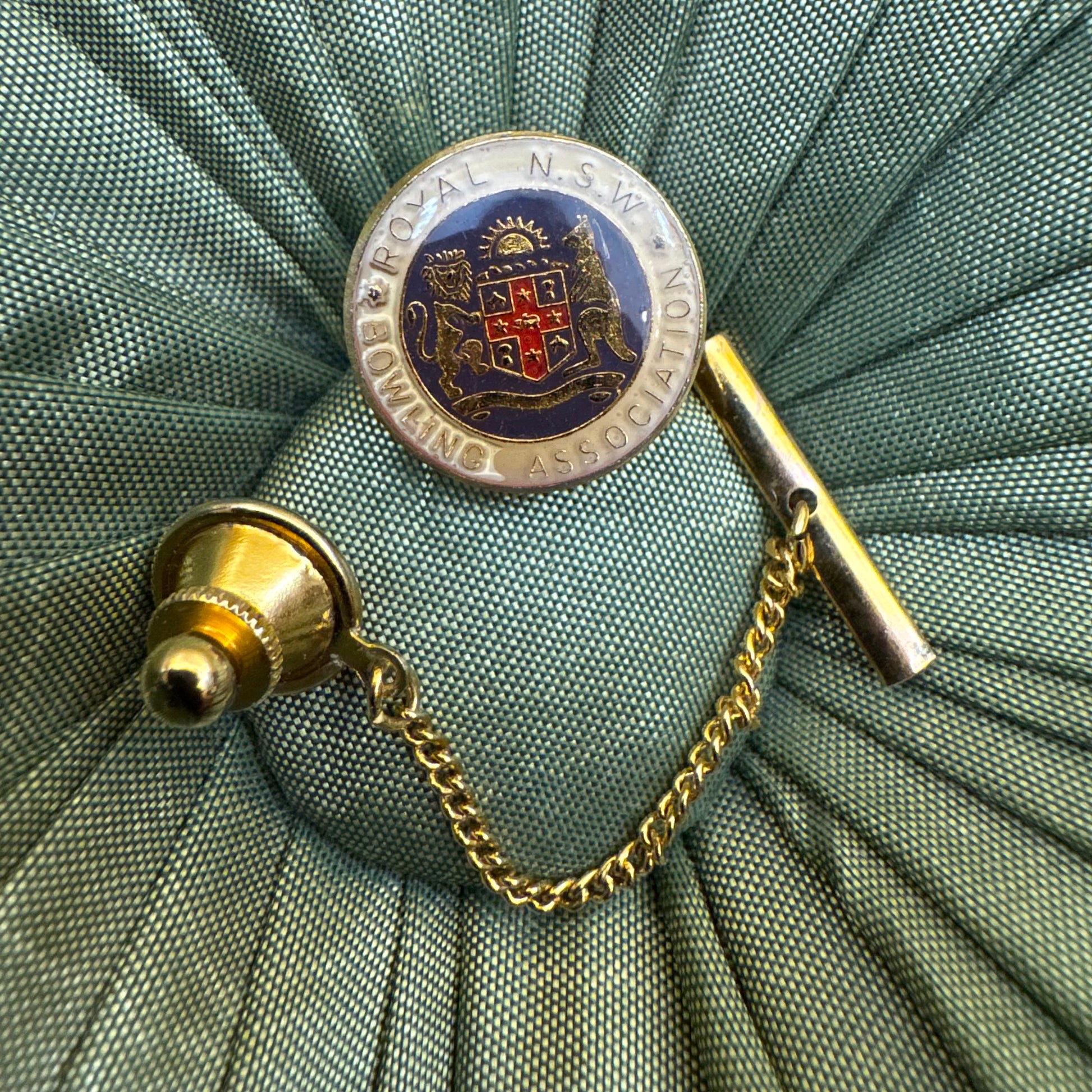 Vintage Royal NSW Bowling Association Lapel Tie Tack Pin