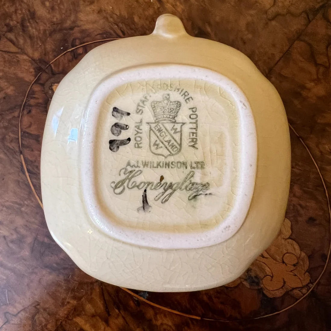 Vintage Royal Staffordshire Honeyglass Milk & Sugar Set