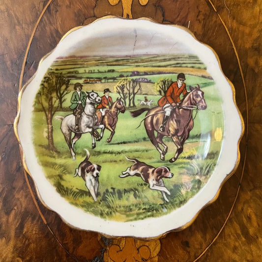 Vintage Royal Standard Hunting Scene Small Dish