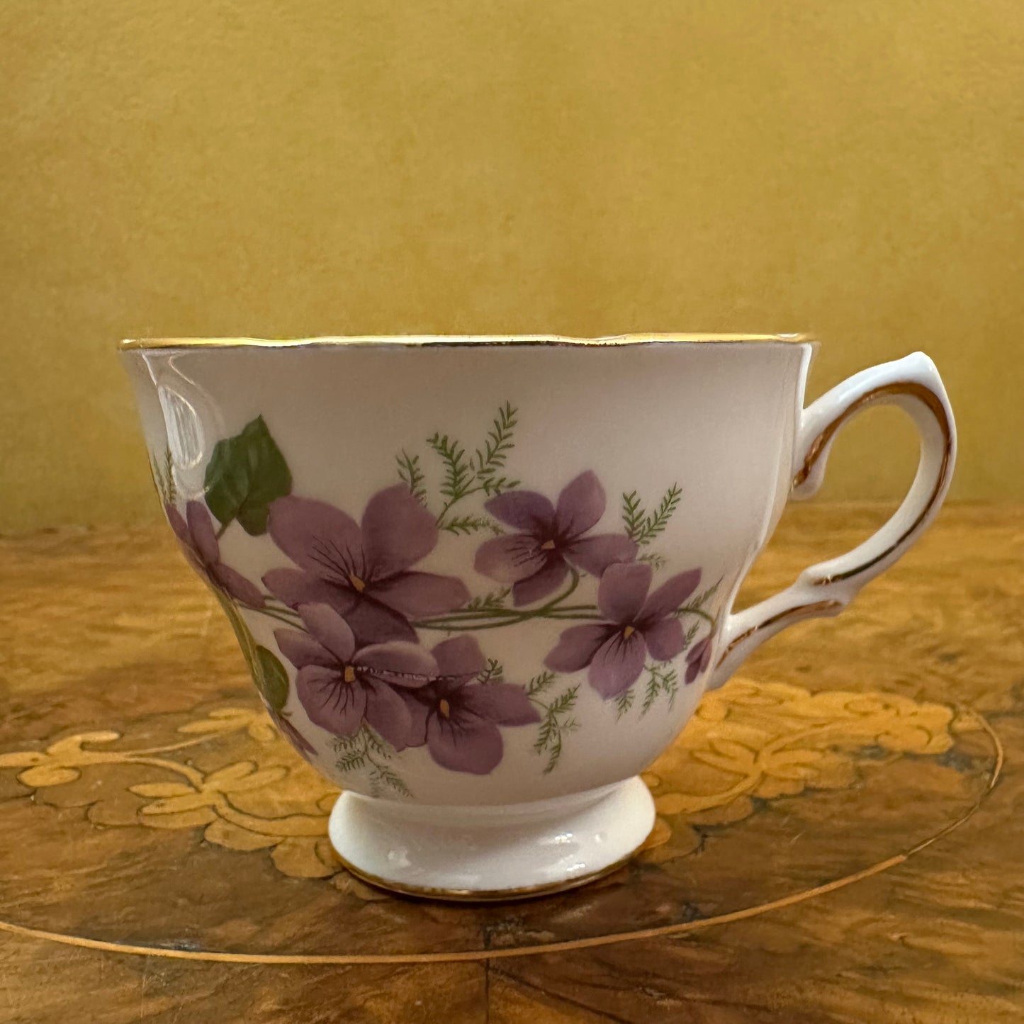 Vintage Royal Vale Violets Print Tea Cup 