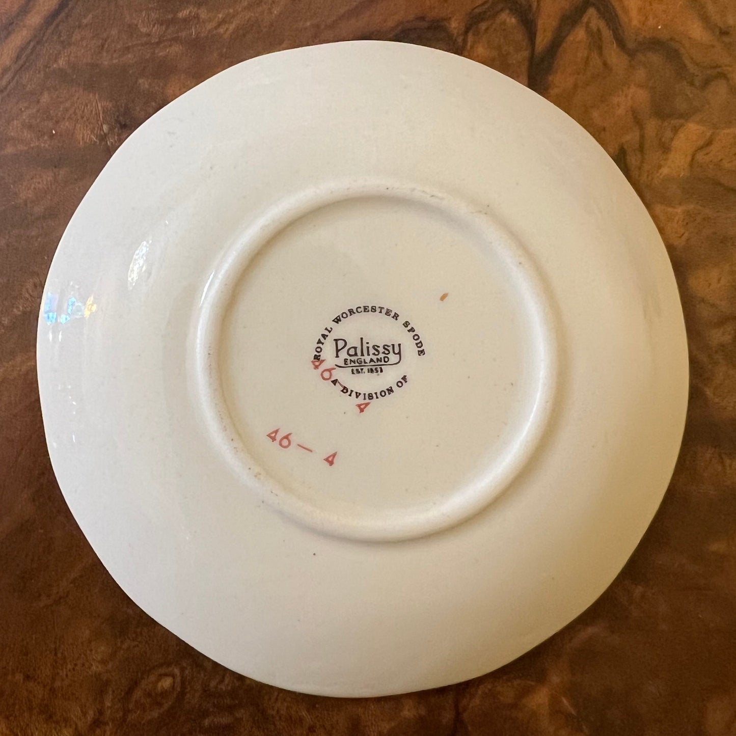 Vintage Royal Worcester Palissy Miniature Floral Saucer