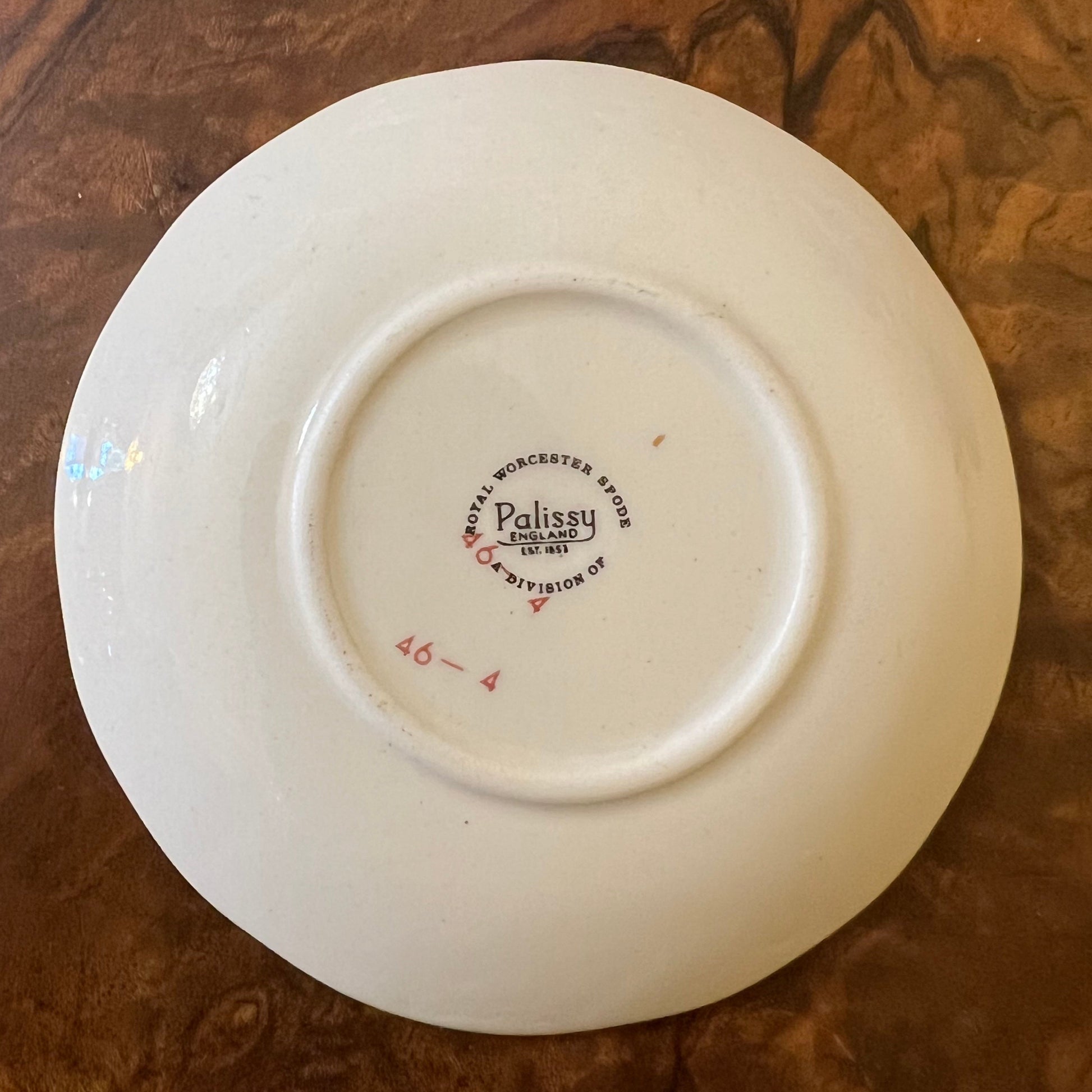 Vintage Royal Worcester Palissy Miniature Floral Saucer