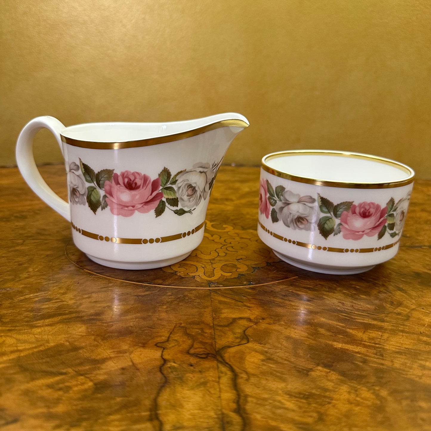 Vintage Royal Worcester Royal Garden Milk Jug & Sugar Bowl 