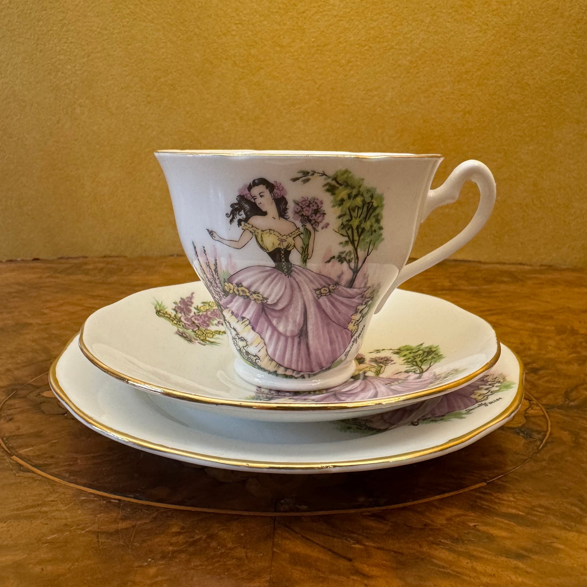 Vintage Royal York Miss Dainty Tea Cup Trio Set 