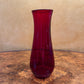 Vintage Ruby Glass Hour Glass Vase 