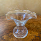 Vintage Ruffled Edge Glass Vase