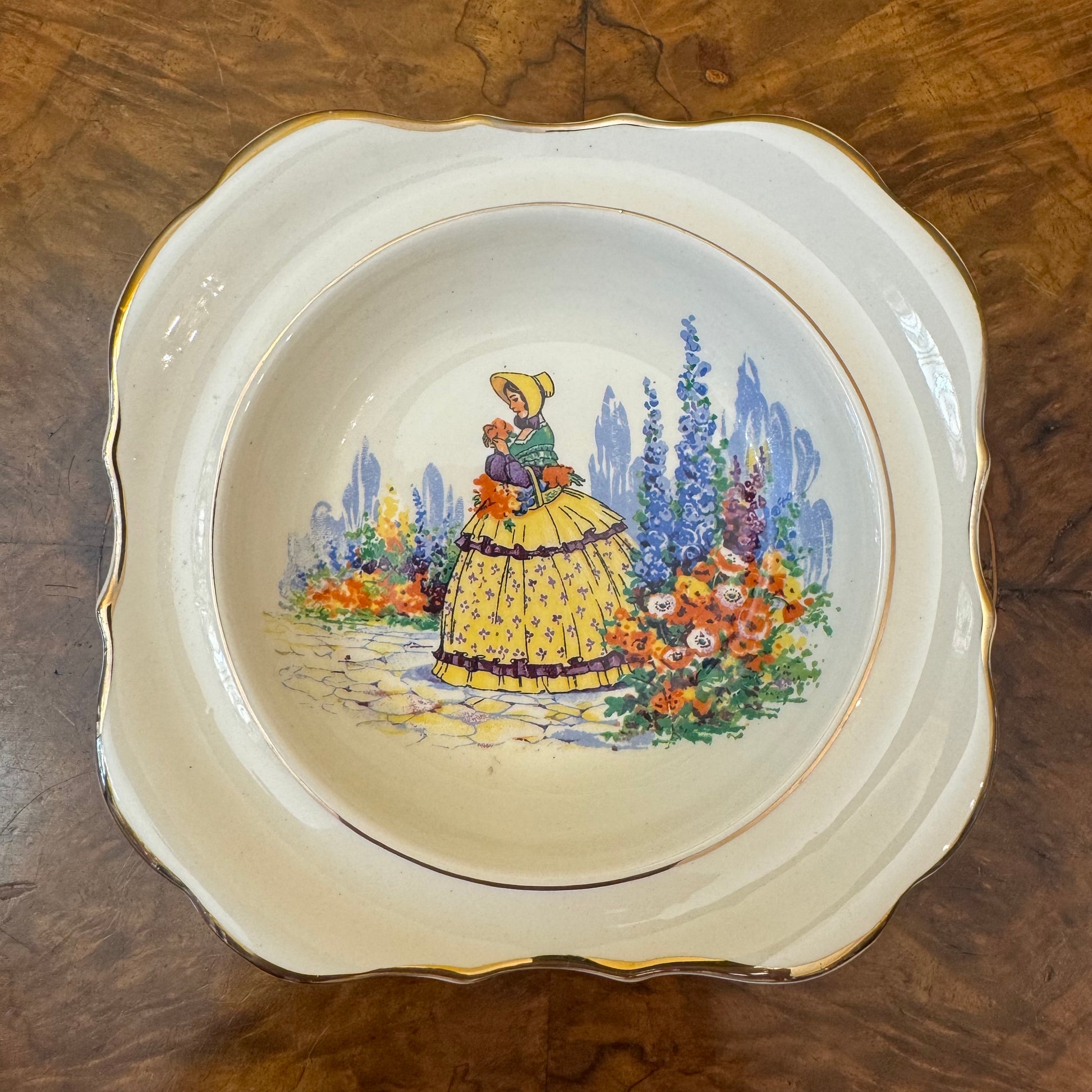 Vintage Sandland Ware Lancaster & Sandland Crinoline Lady Bowl