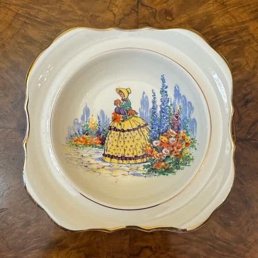 Vintage Sandland Ware Lancaster & Sandland Crinoline Lady Bowl