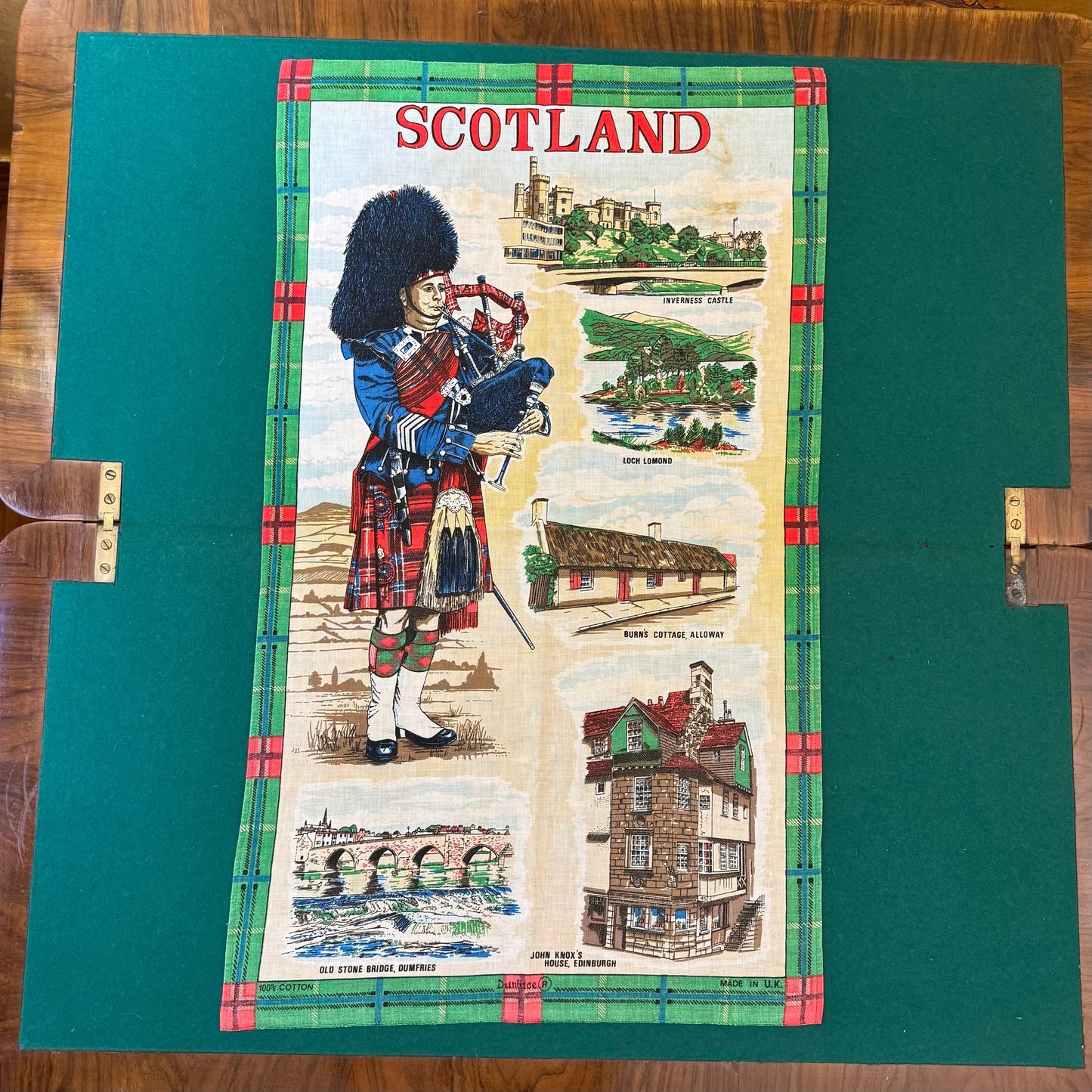 Vintage Scotland Cotton Tea Towel