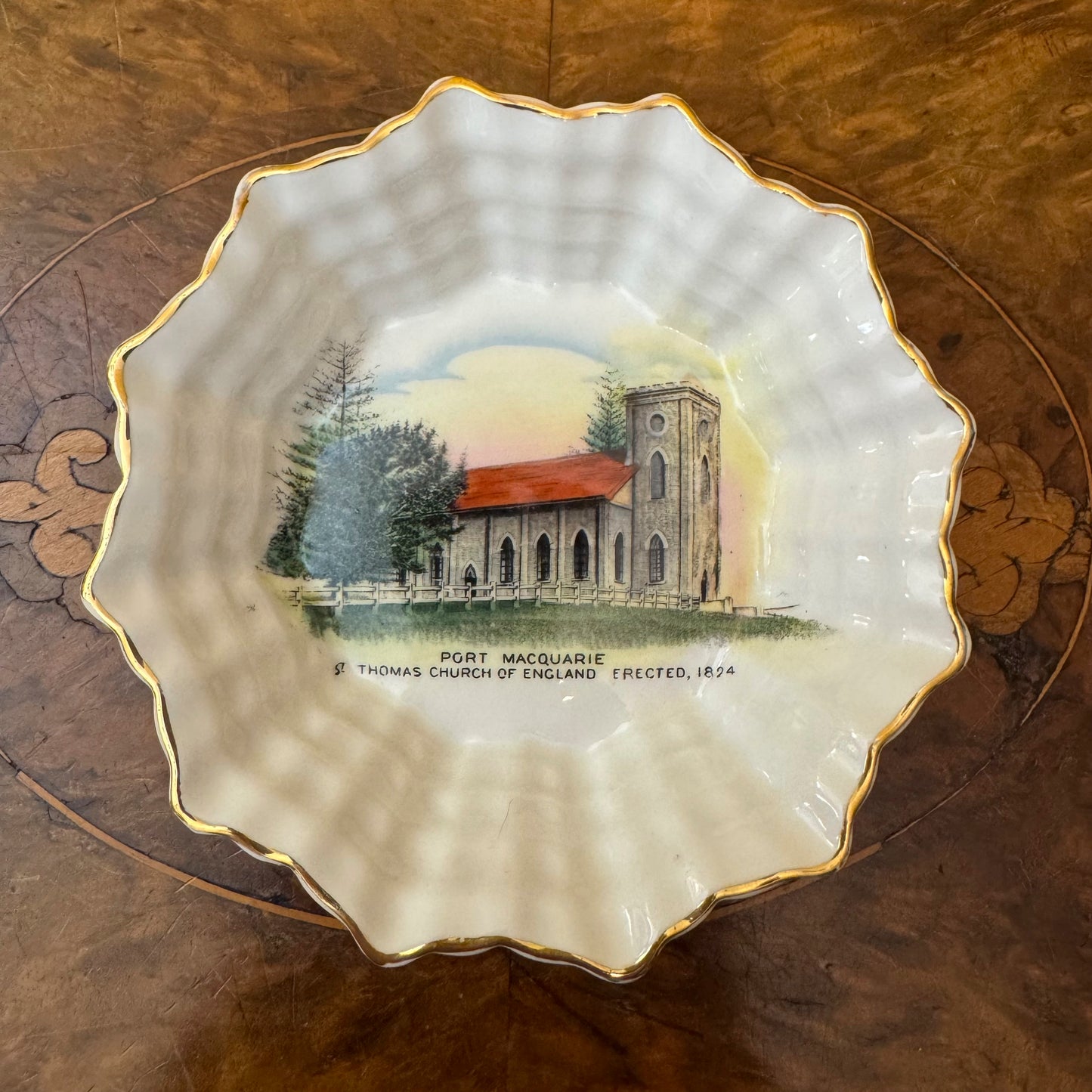Vintage Shelley Port Macquarie Thomas Church Of England Small dish 