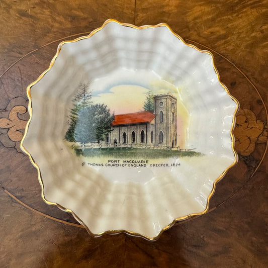 Vintage Shelley Port Macquarie Thomas Church Of England Small dish 