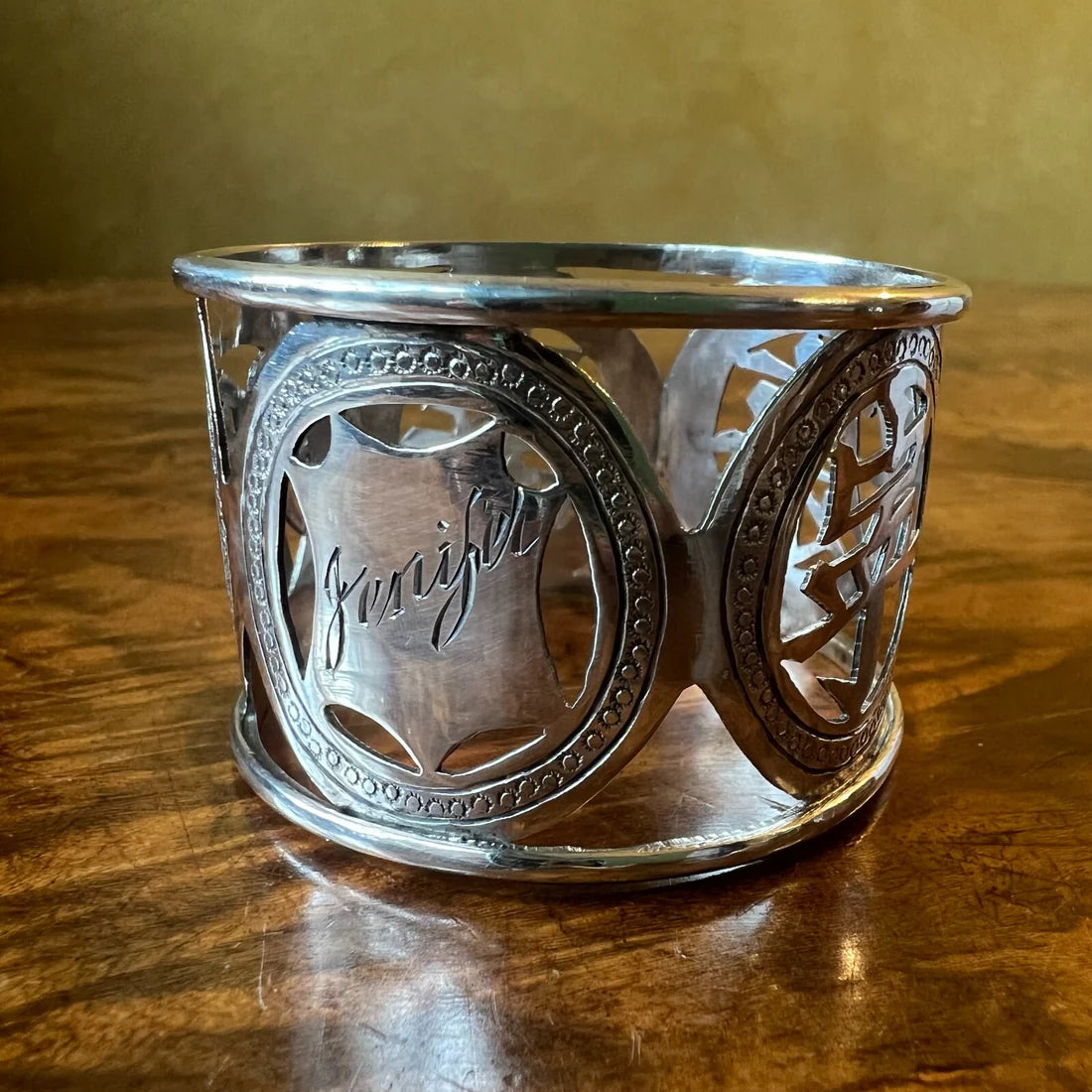Vintage Silver Chinese Napkin Ring