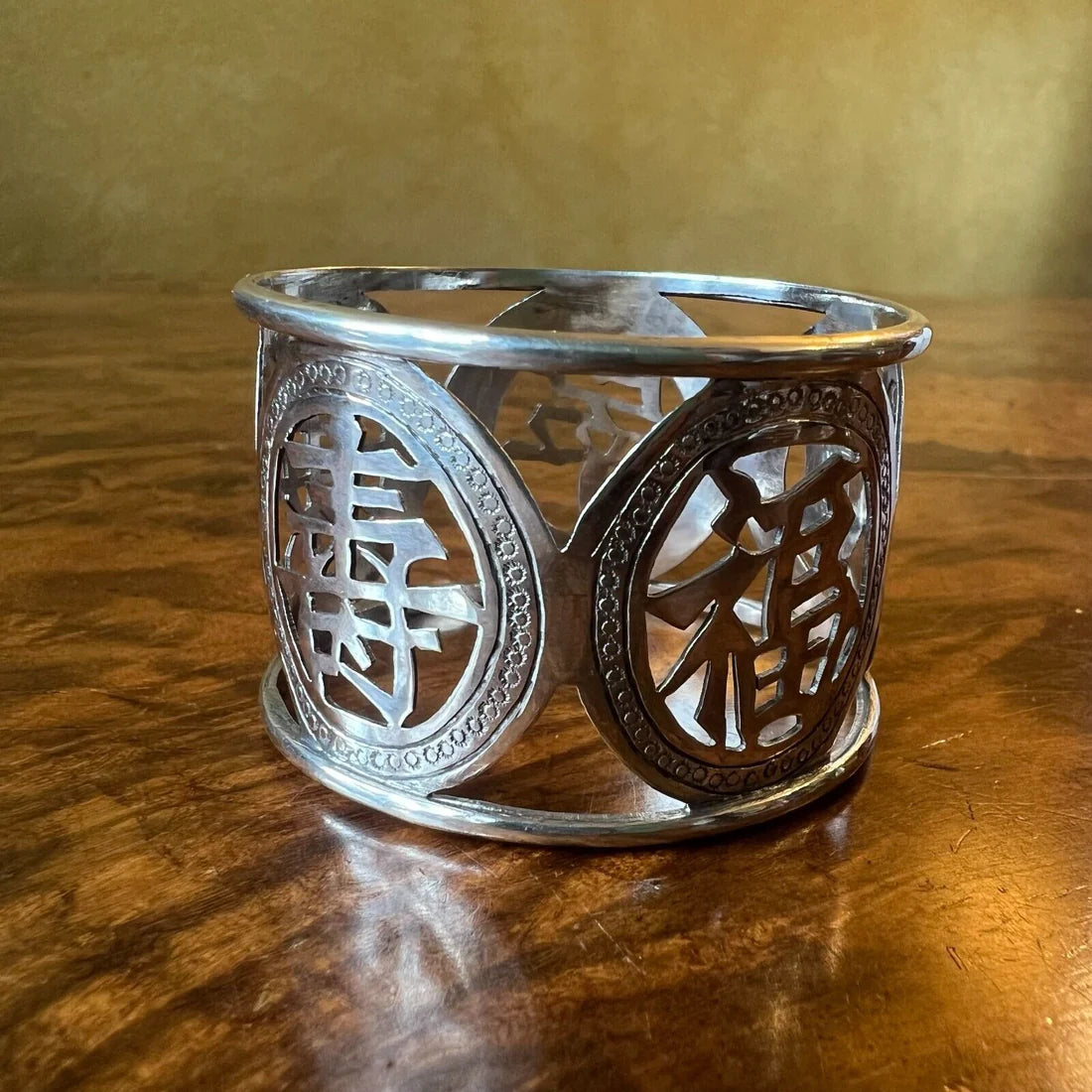Vintage Silver Chinese Napkin Ring
