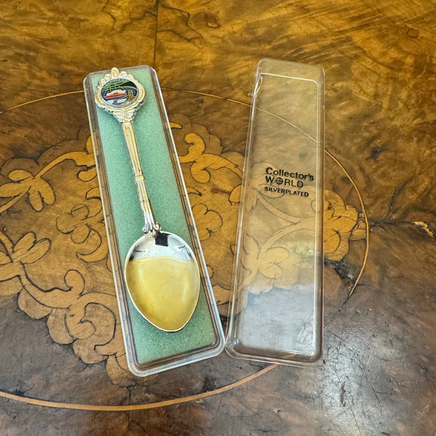 Vintage Silver Plate Akaroa NZ Souvenir Spoon 