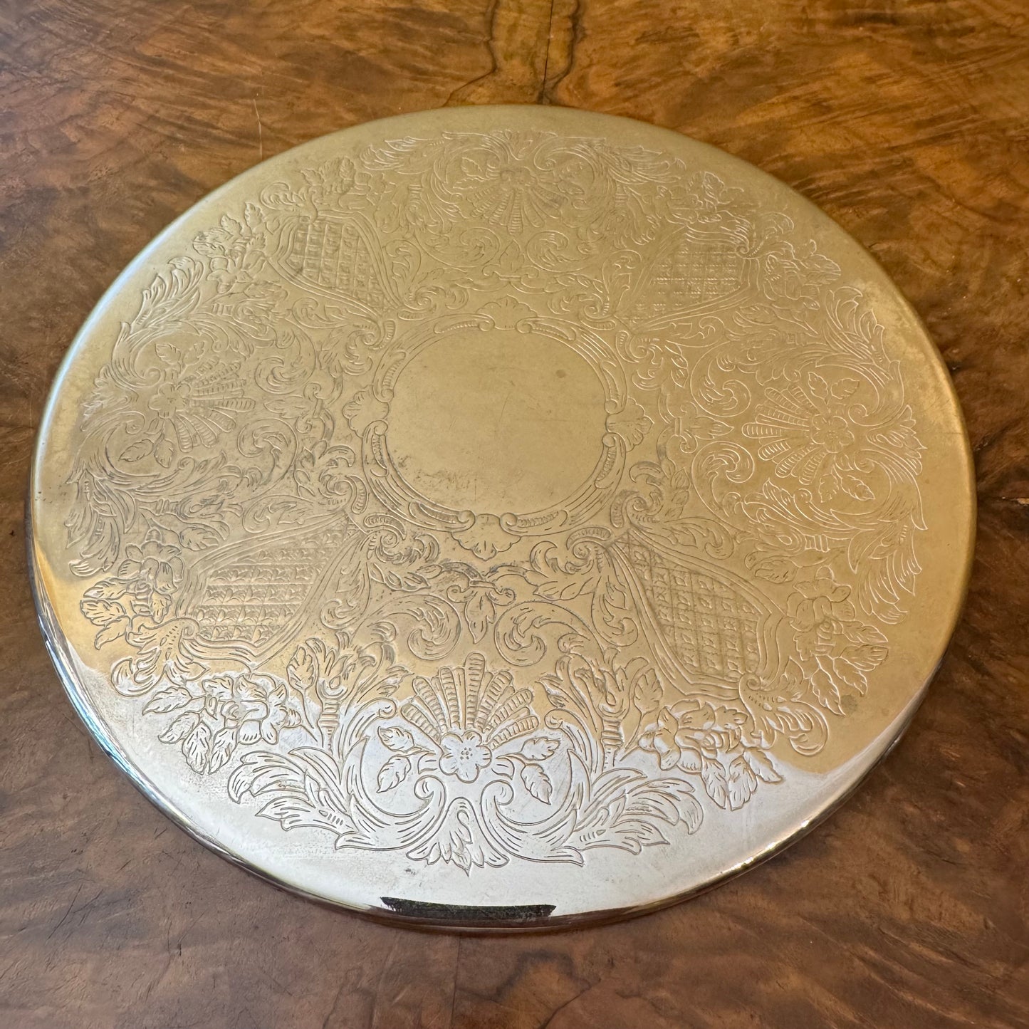 Vintage Silver Plate Placemats Pair 