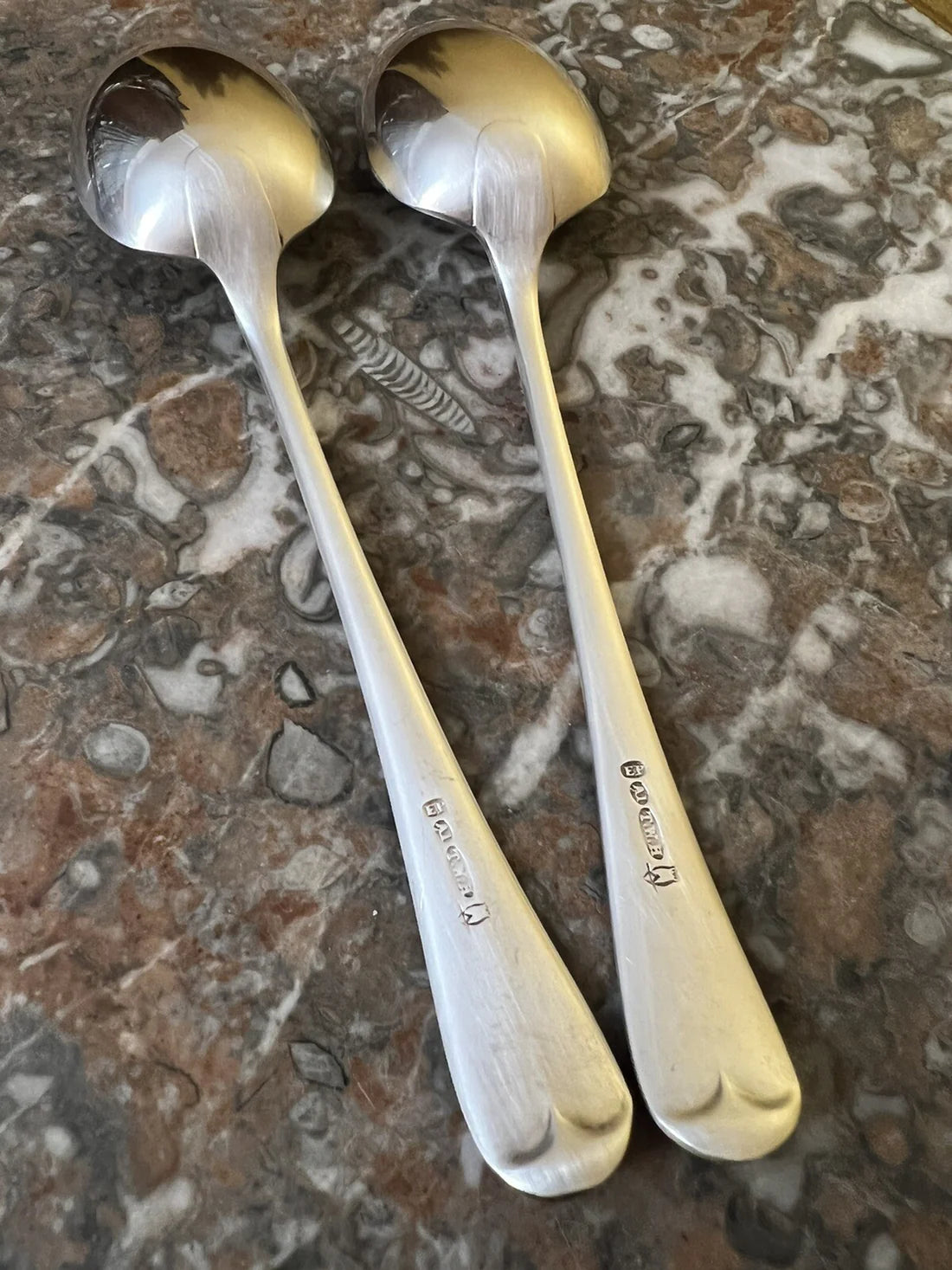 Vintage Silver Plated Large Spoons Pair