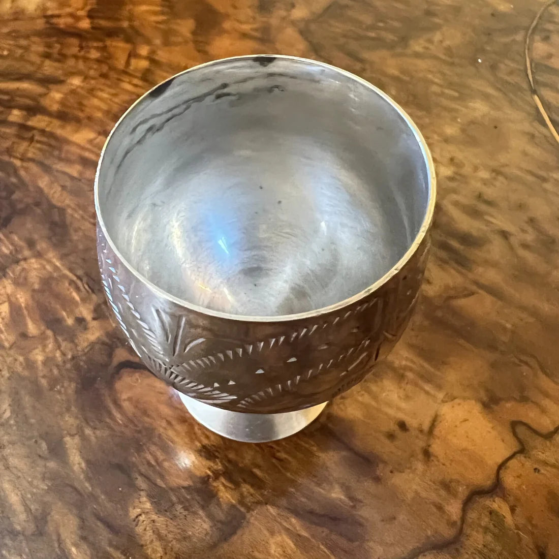 Vintage Silver Plated Port Glasses with Tray