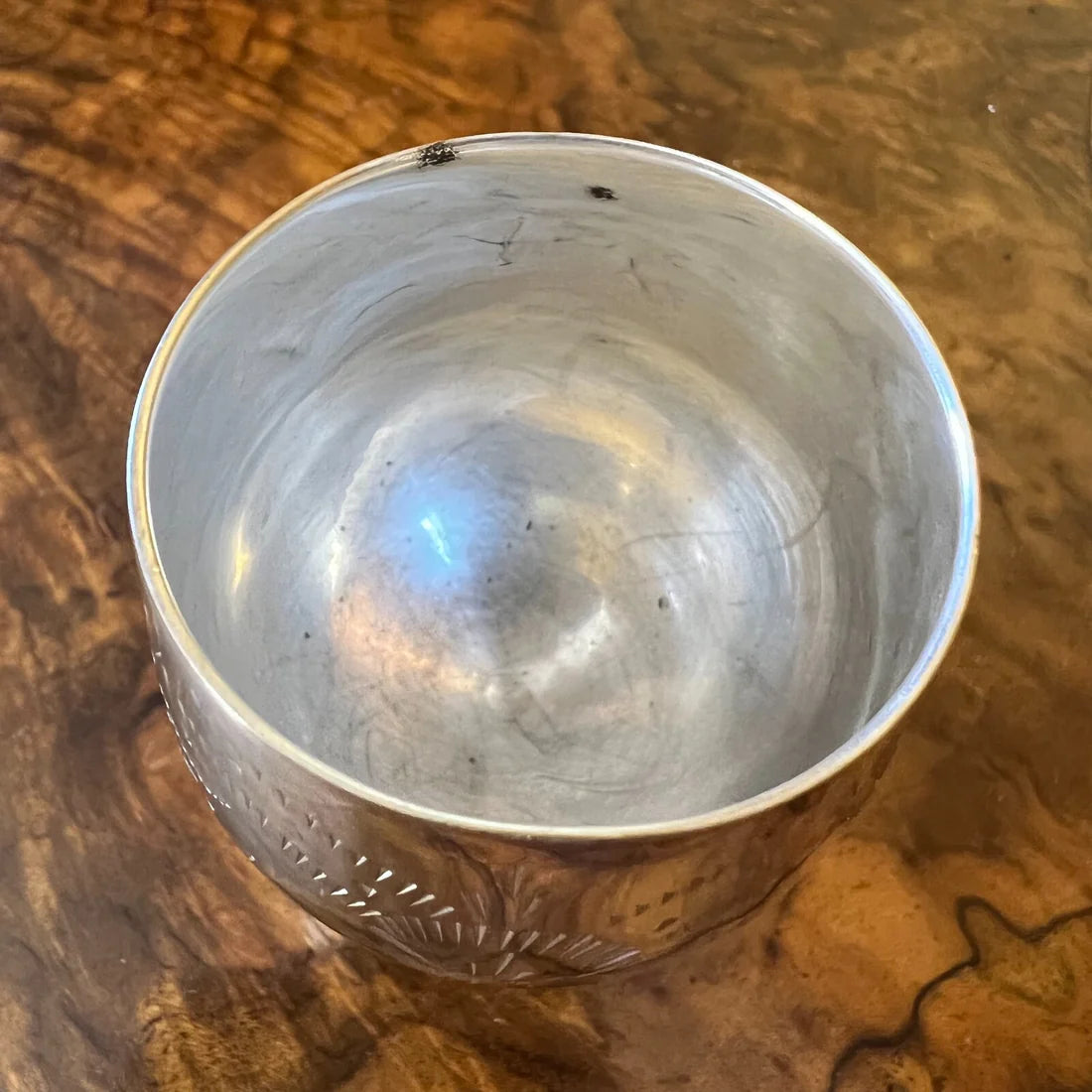 Vintage Silver Plated Port Glasses with Tray