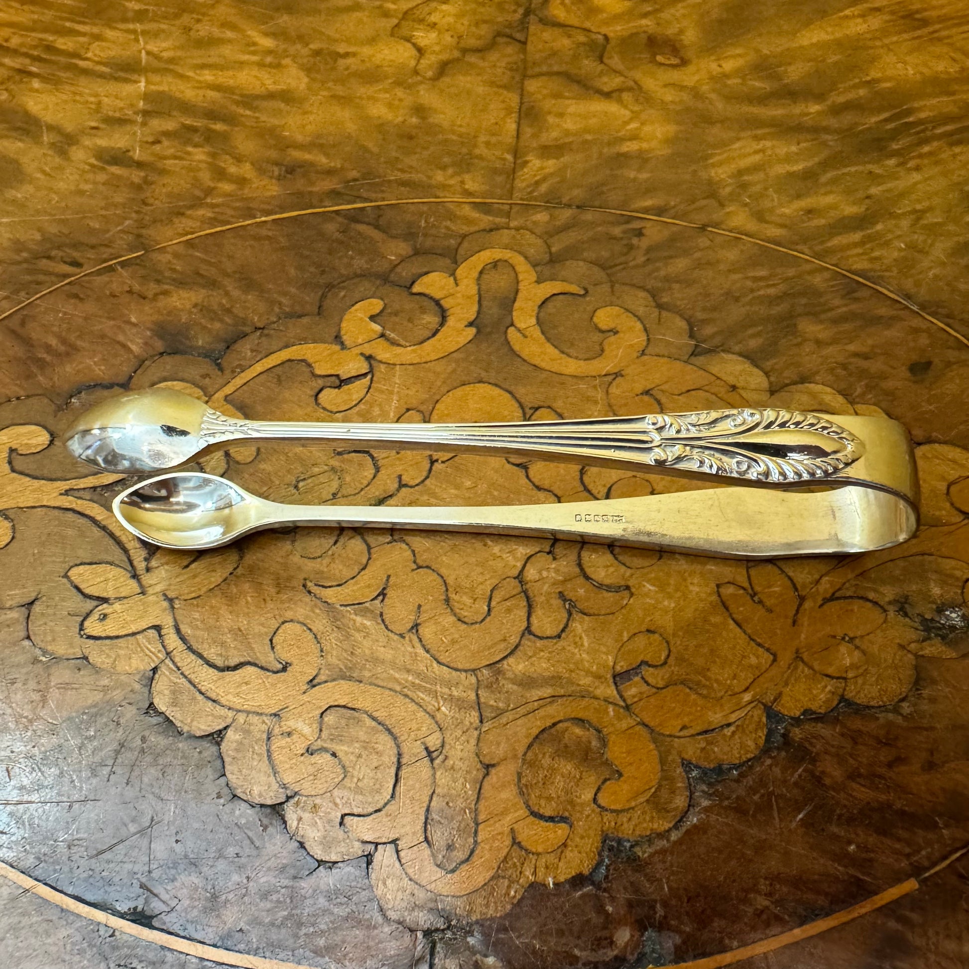 Vintage Silver Plated Sugar Tongs 