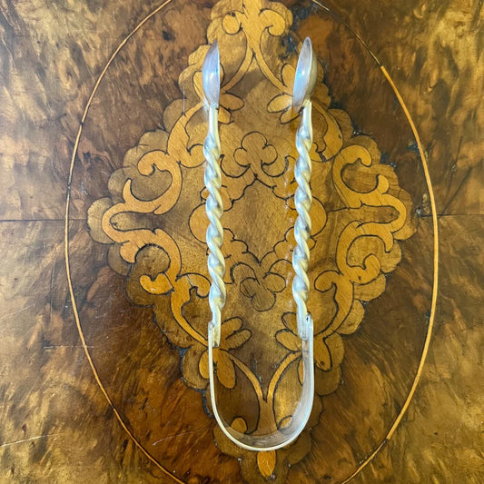 Vintage Silver Plated Twist Detail Sugar Tongs