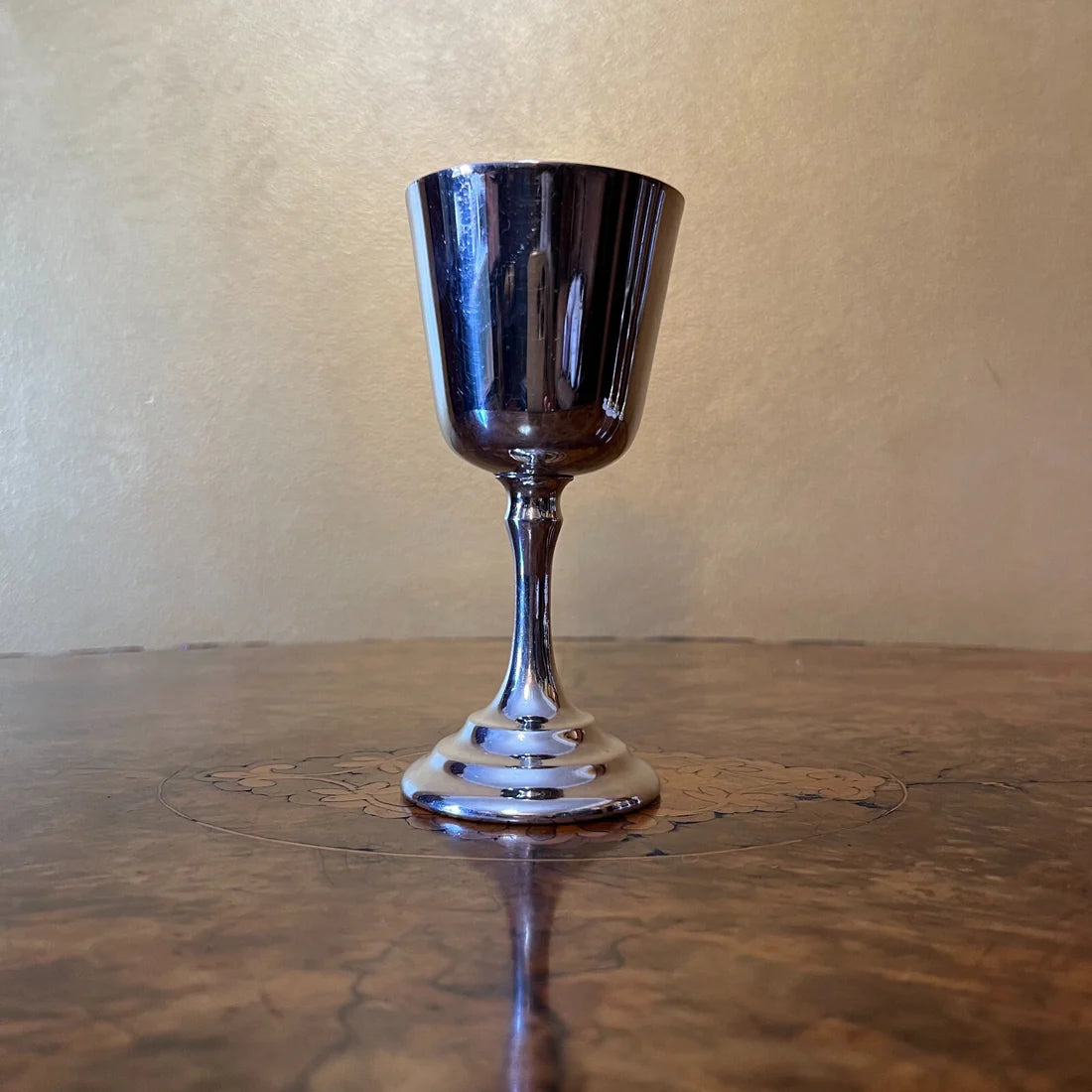 Vintage Silver Plated Wine Glasses Set Of Four