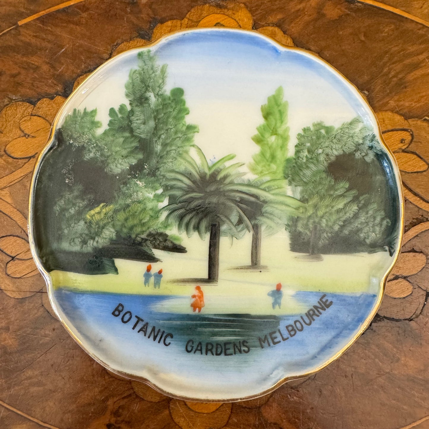 Vintage Souvenir Botanic Gardens Melbourne Small Plate 