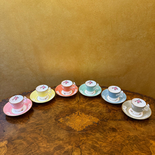 Vintage Spode Copeland Old Colony Demitasse 12 Piece Coffee Set 