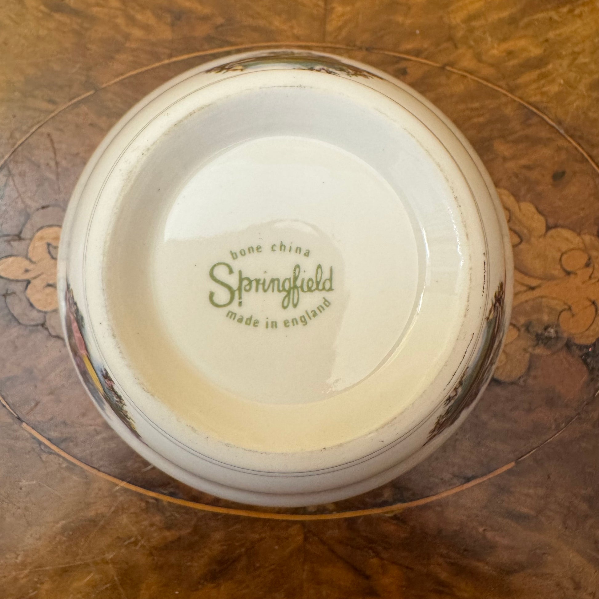 Vintage Springfield Pottery Courting Bowl 