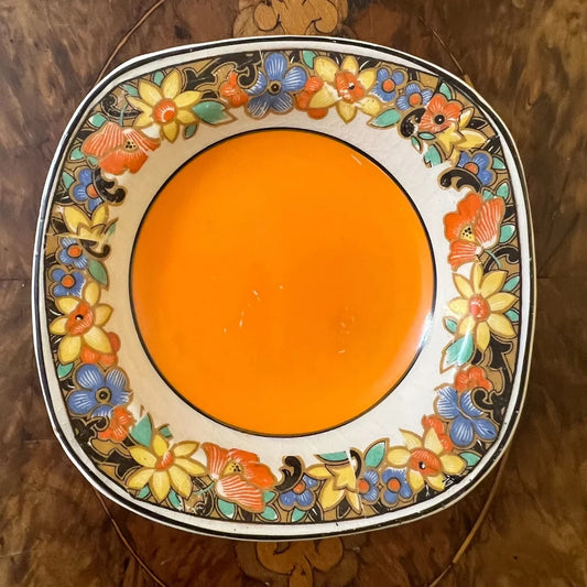 Vintage Square Floral Dish