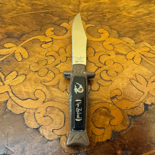 Vintage Stainless Steel New Zealand Small Souviner Knife 