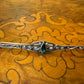 Vintage Sterling Silver Green & Clear Stone Brooch