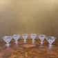 Vintage Stuart Crystal Etched Grapes & Leaves Footed Desserts Bowls Set Of Six 