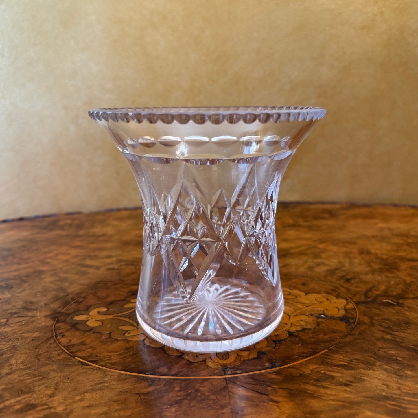 Vintage Stuart Crystal Round Vase 