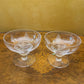 Vintage Stuart Crystal Woodchester Fern Pattern Dessert Glasses 