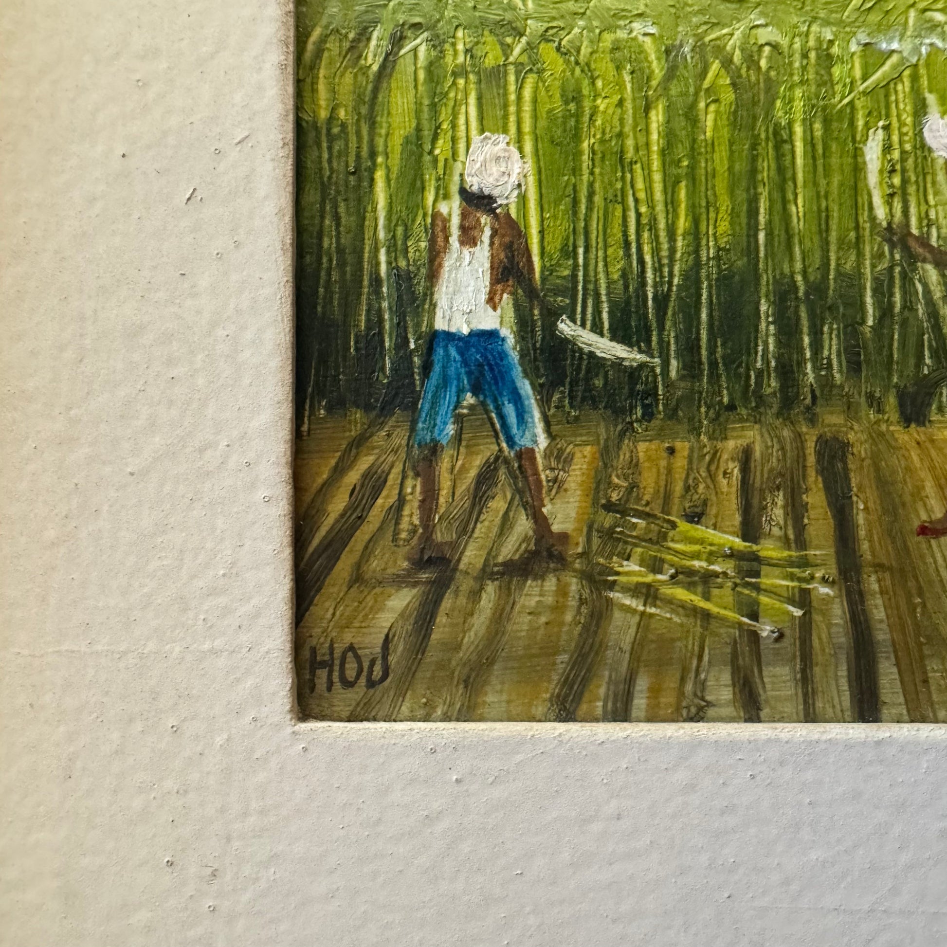 Vintage Sugar Cane Cutters Piricicaba Brazil Painting