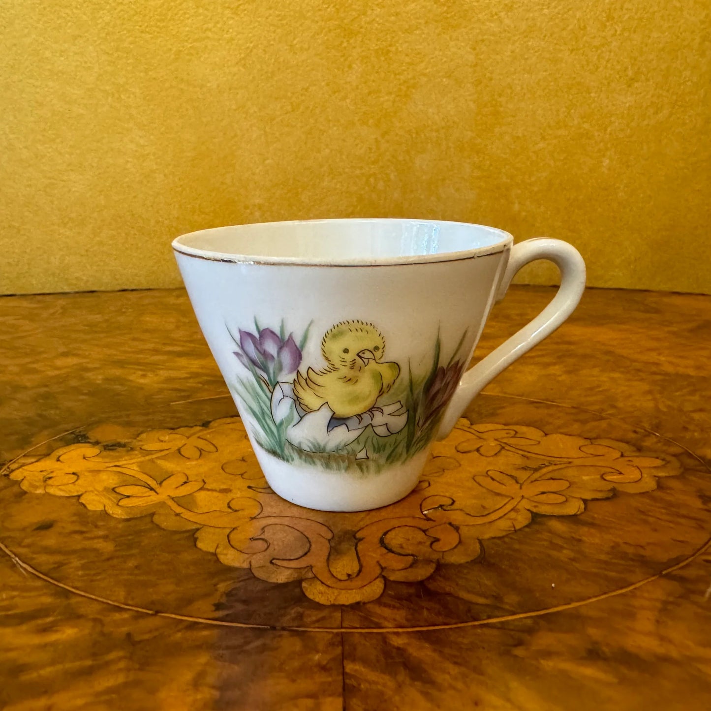Vintage Superior Duck Floral Print Coffee Cup & Saucer