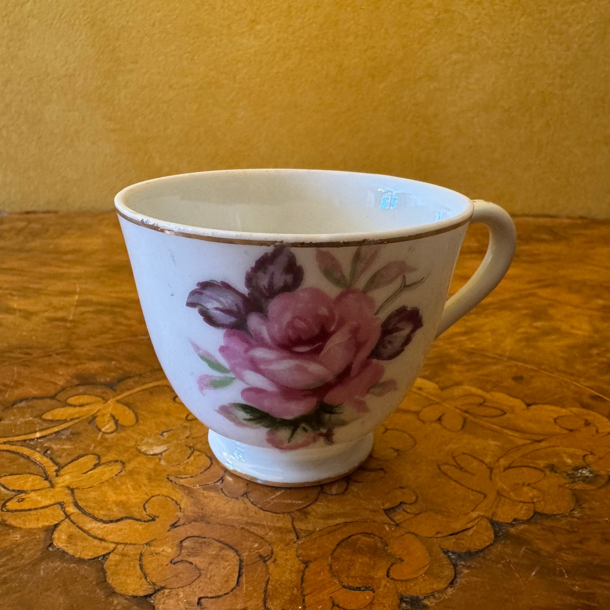 Vintage Superior Quality Floral Print Demitasse 