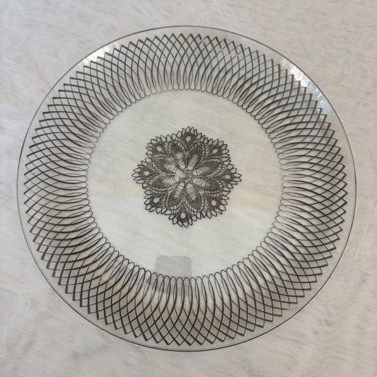 Vintage Svend Jensen Swedish Modern Art Glass Platter 