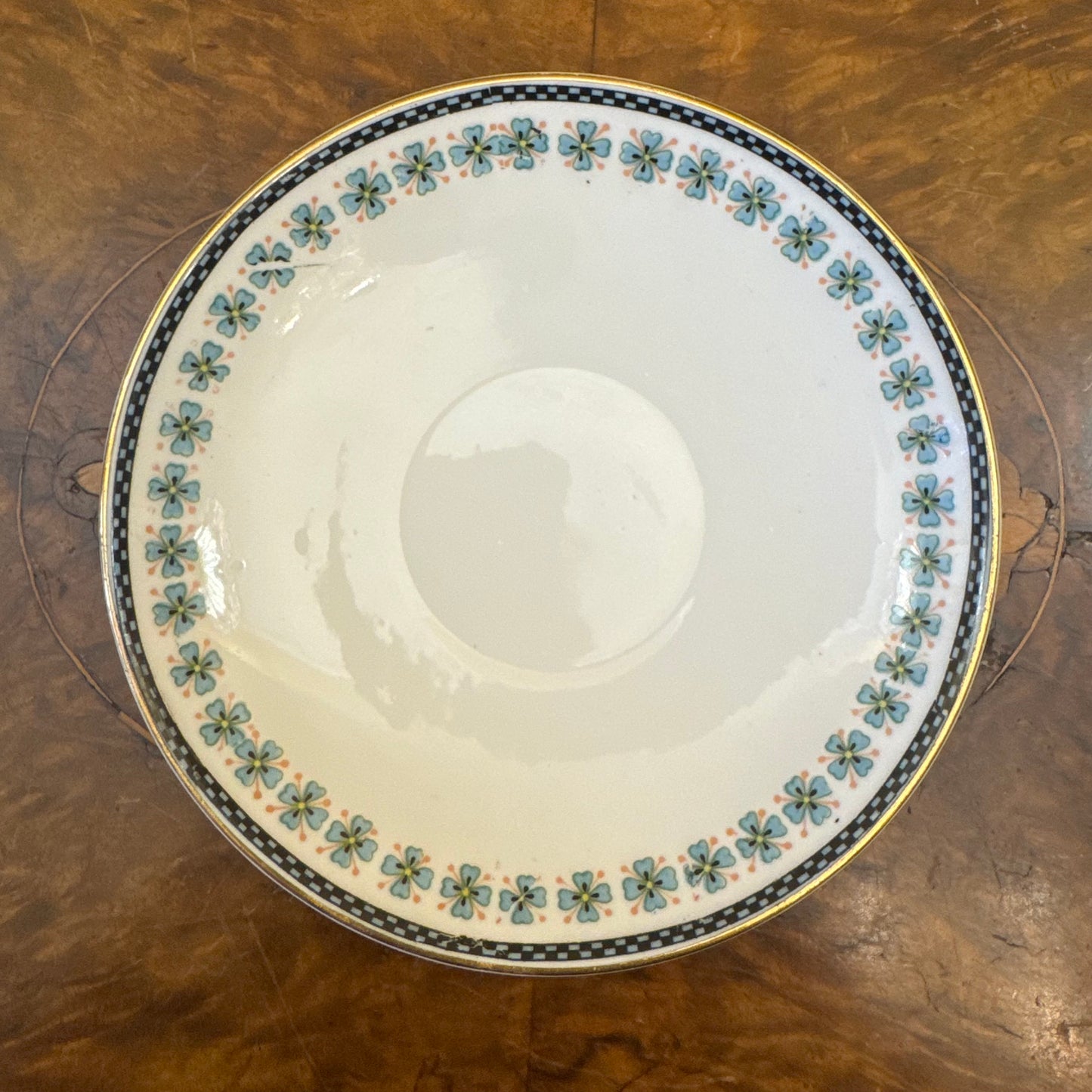 Vintage Taylor & Kent Four Leaf Clover Print Saucer 