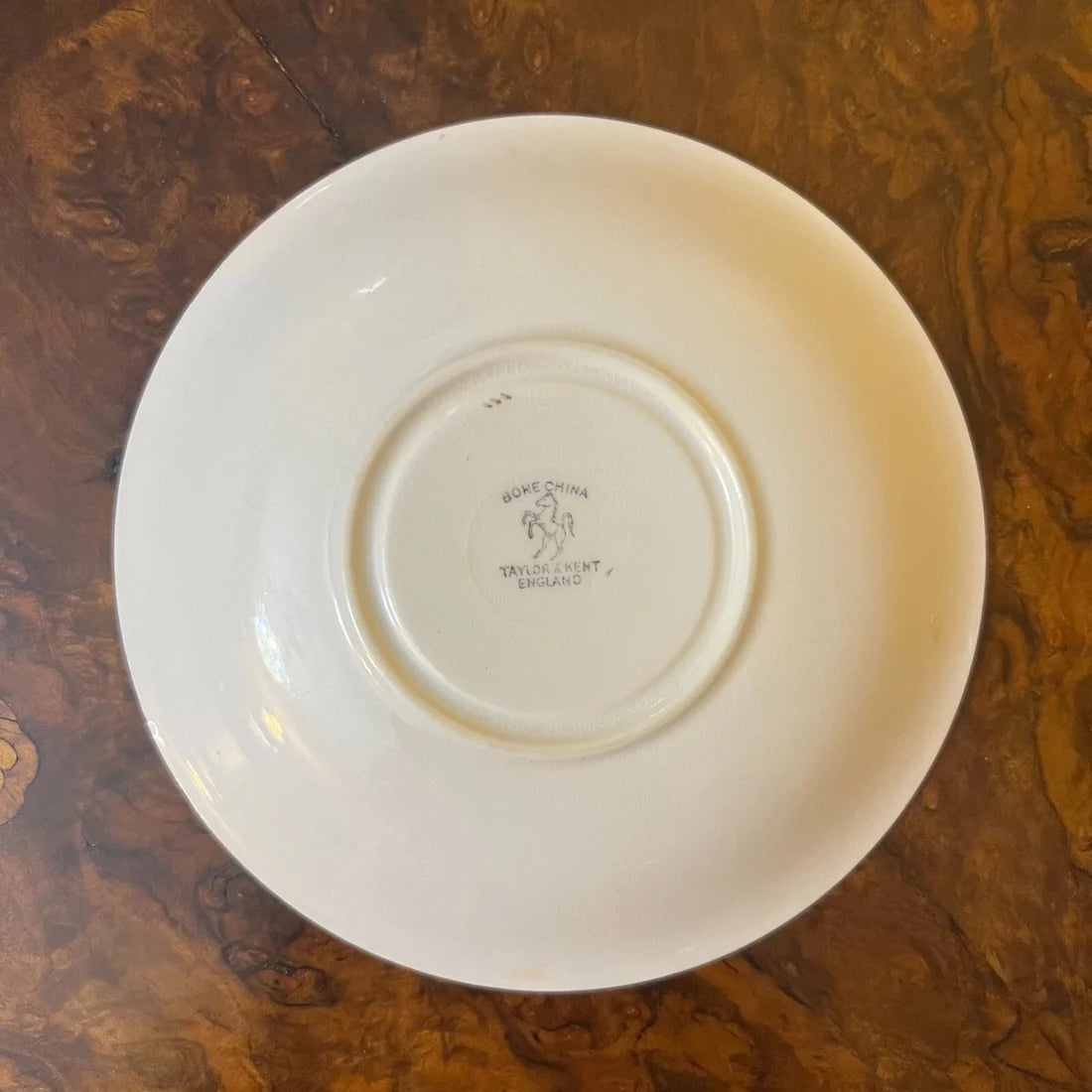 Vintage Taylor & Kent Green Tea Cup Trio Set